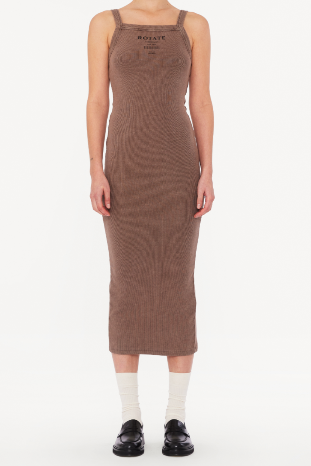 Ribbed Maxi Dress - Mustang - ROTATE