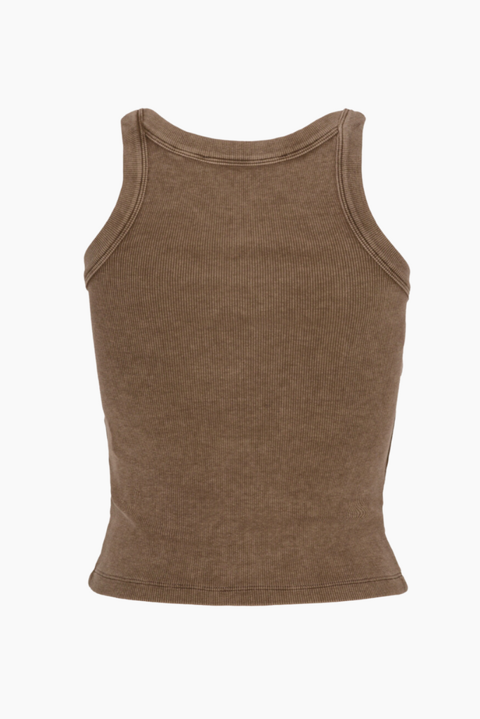 Ribbed Tank Top - Mustang - ROTATE