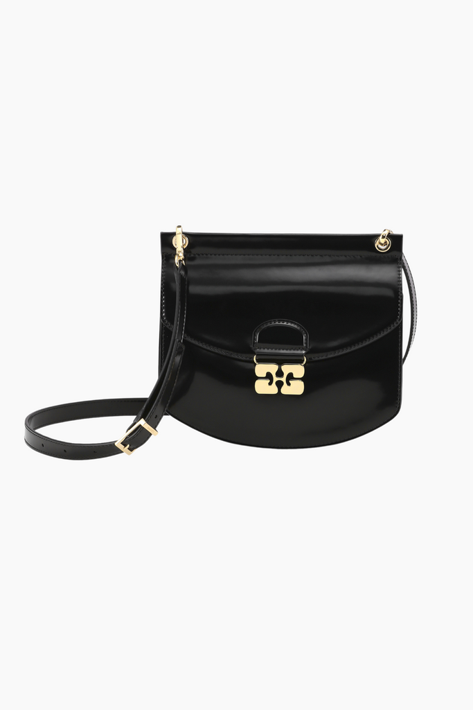 Apo-G Bag Small Patent A6112 - Black - GANNI