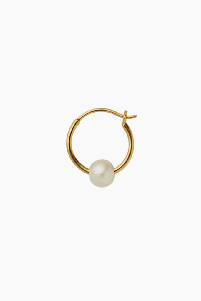 Big Pearl Berrie Hoop - Gold - Stine A