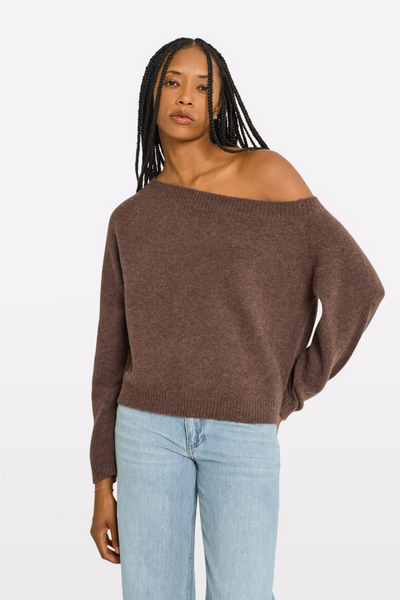 Enada O-S LS Knit - Chocolate Mel - Envii