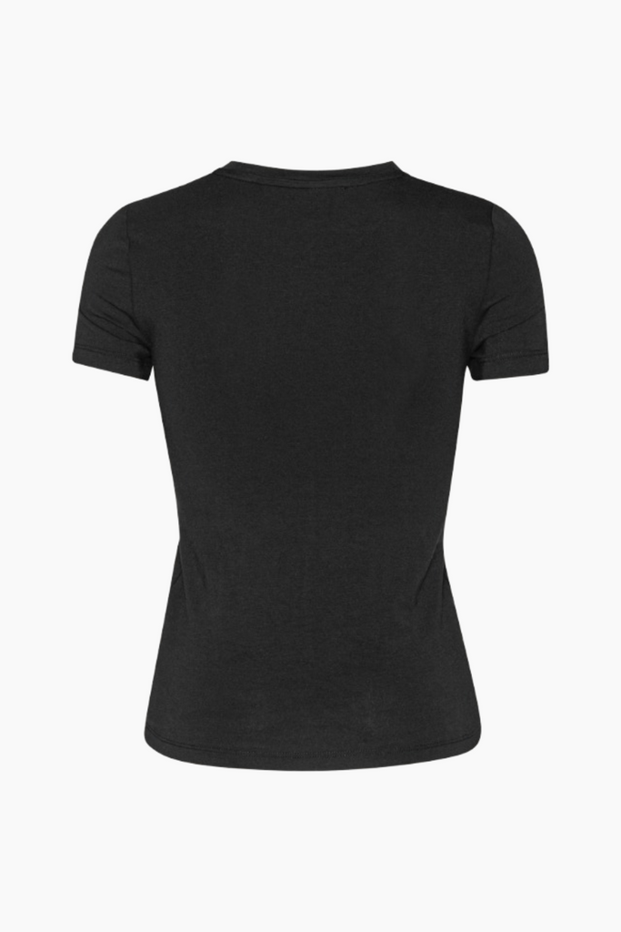 Fitted Twisted T-Shirt - Black - ROTATE