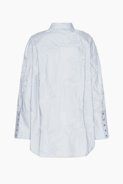 Flower Oversized Shirt - Skyway Blue - ROTATE