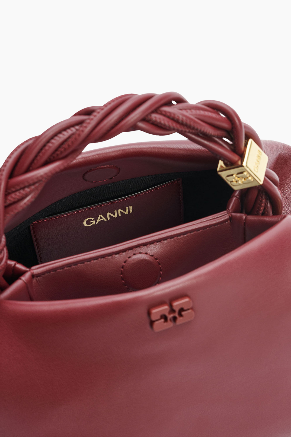 Ganni Bou Bag Small A5313 - Burgundy - GANNI