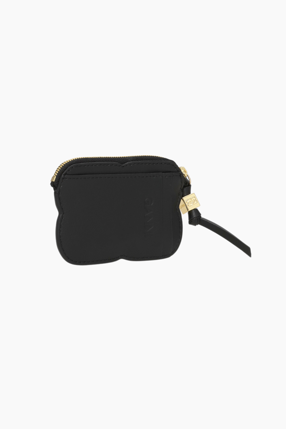 Ganni Bou Compact Zipped Wallet A6150 - Black - GANNI