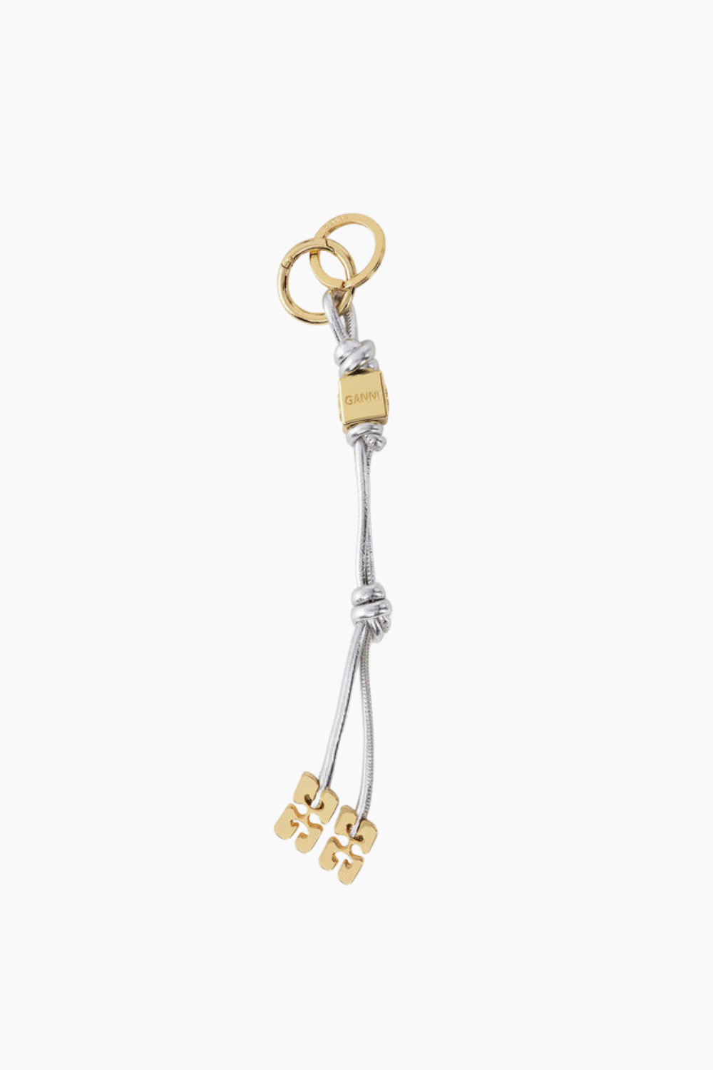 Ganni Bou Keyring Metallic A6257 - Silver - GANNI