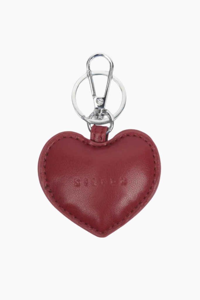 Heart Charm - Burgundy - Silfen Studio