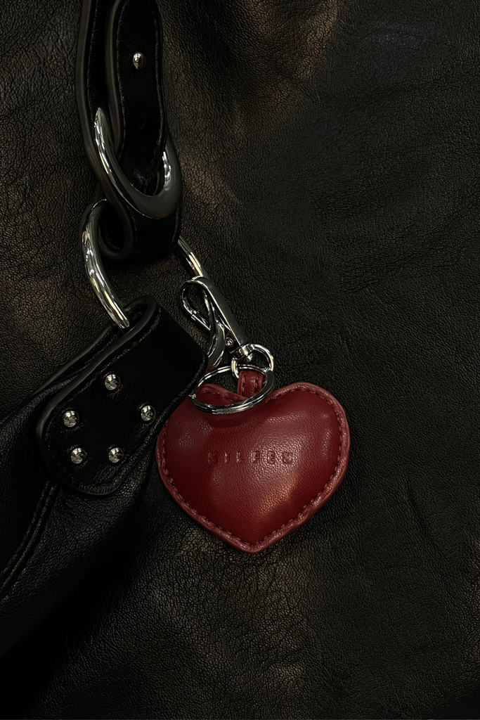 Heart Charm - Burgundy - Silfen Studio