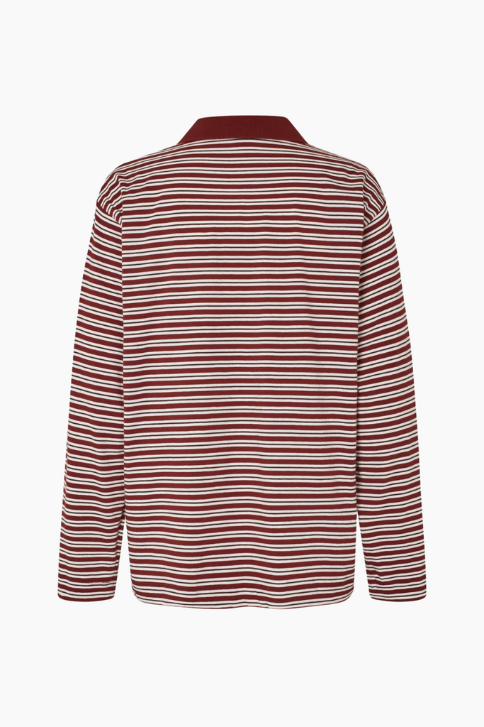 Jeanni Polo - Bordeaux Polo Stripe - Baum und Pferdgarten