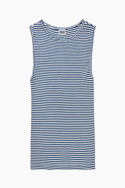 NPS Tank Top Fine Stripe - Marine/Ecru - Nørgaard på Strøget