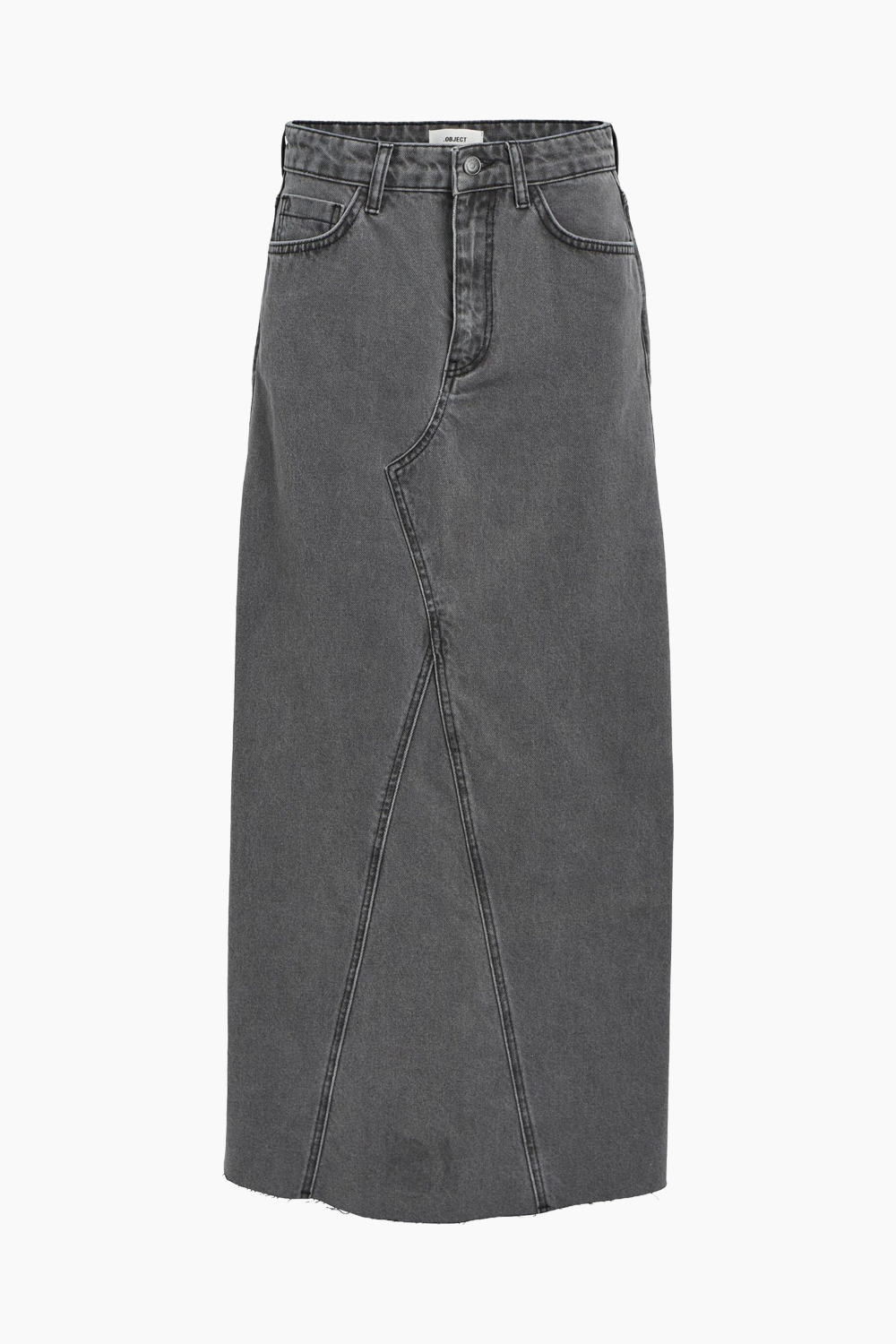 ObjHarlow Long Denim Skirt - Grey - Object - QNTS! – QNTS.dk