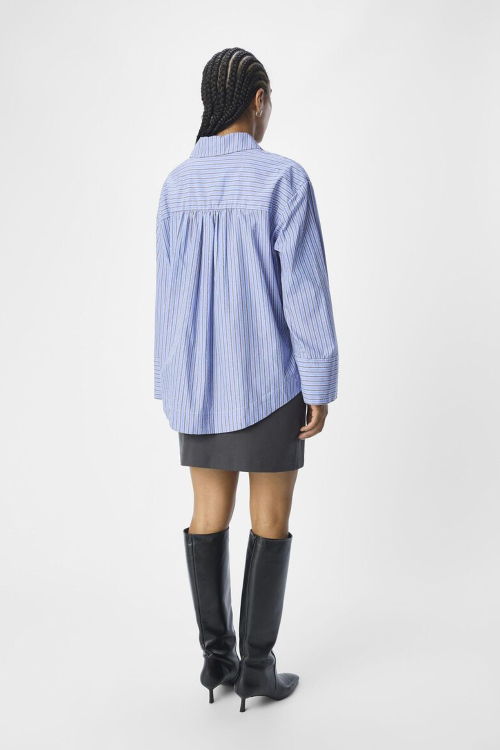 Objrosa LS LO Glitter Shirt - Riverside/Stipes - Object