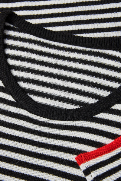 One Stripe Ellis Knit - Black/Ecru - Mads Nørgaard