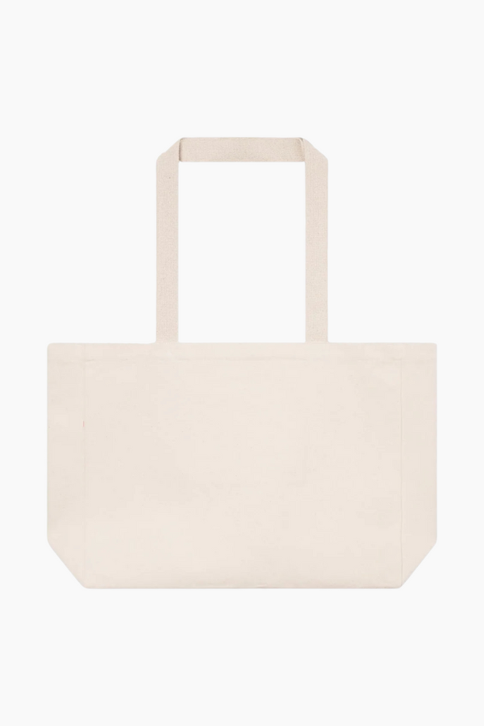 Panelled Canvas Bag - White - bareen