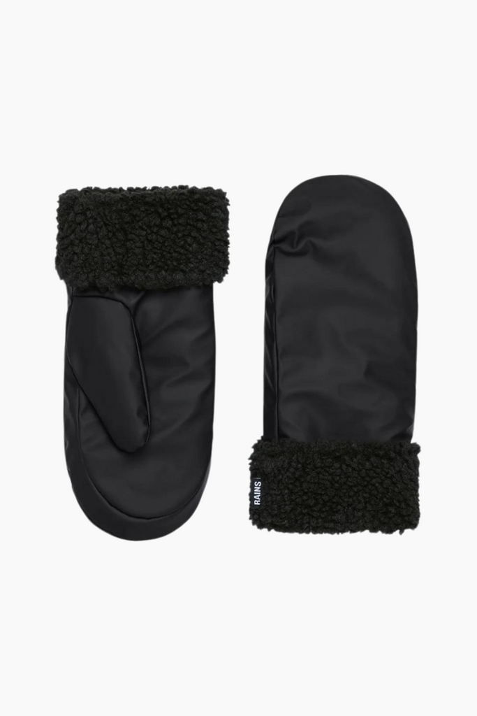 Puffer Fleece Mittens W2T3 - Black - Rains