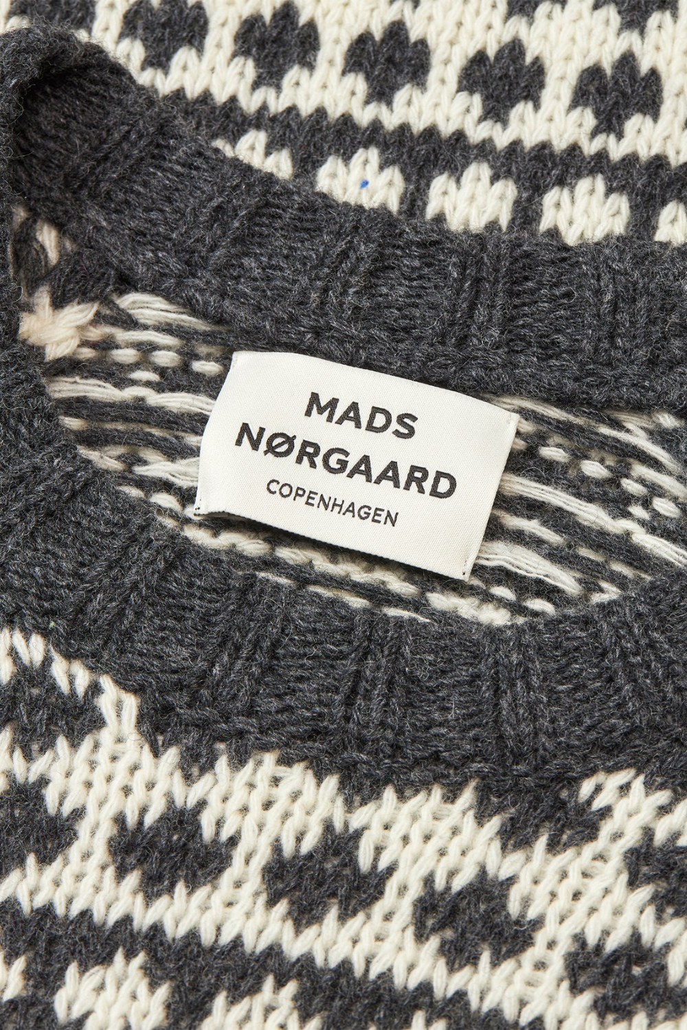 Recycled Iceland Kilian Sweater - Dark Grey Melange/Winter - Mads Nørgaard