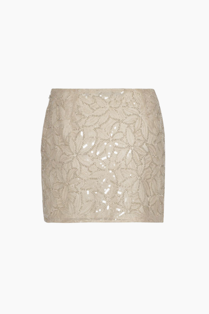 Sequin Mini Skirt - Silver Birch - ROTATE