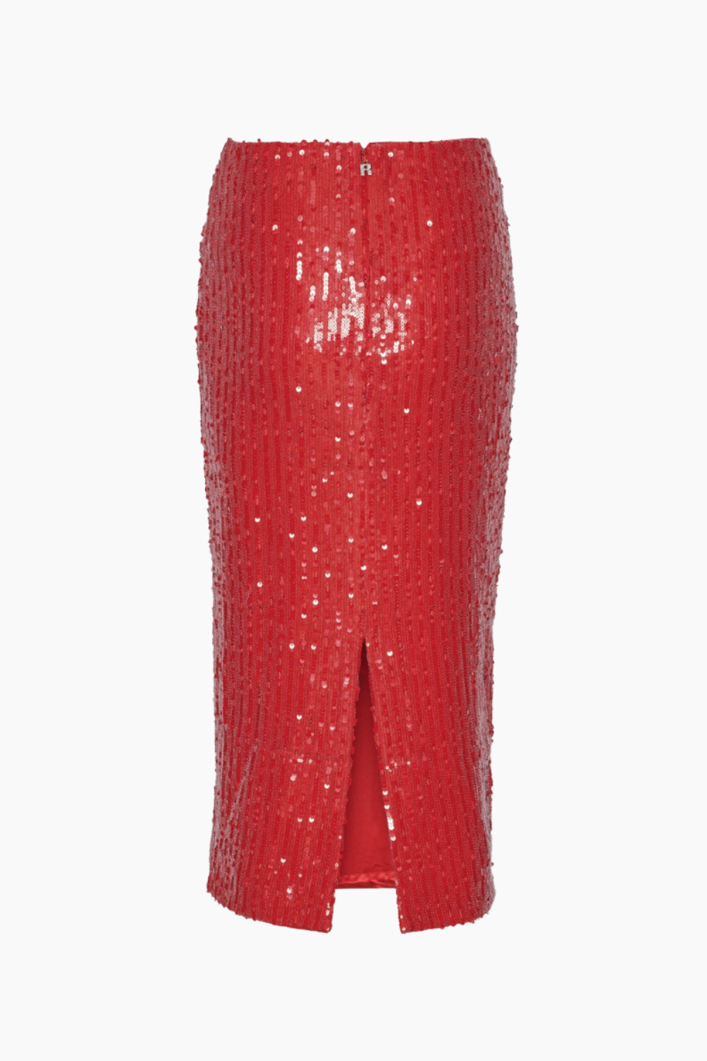 Sequins Pencil Skirt - Racing Red - ROTATE