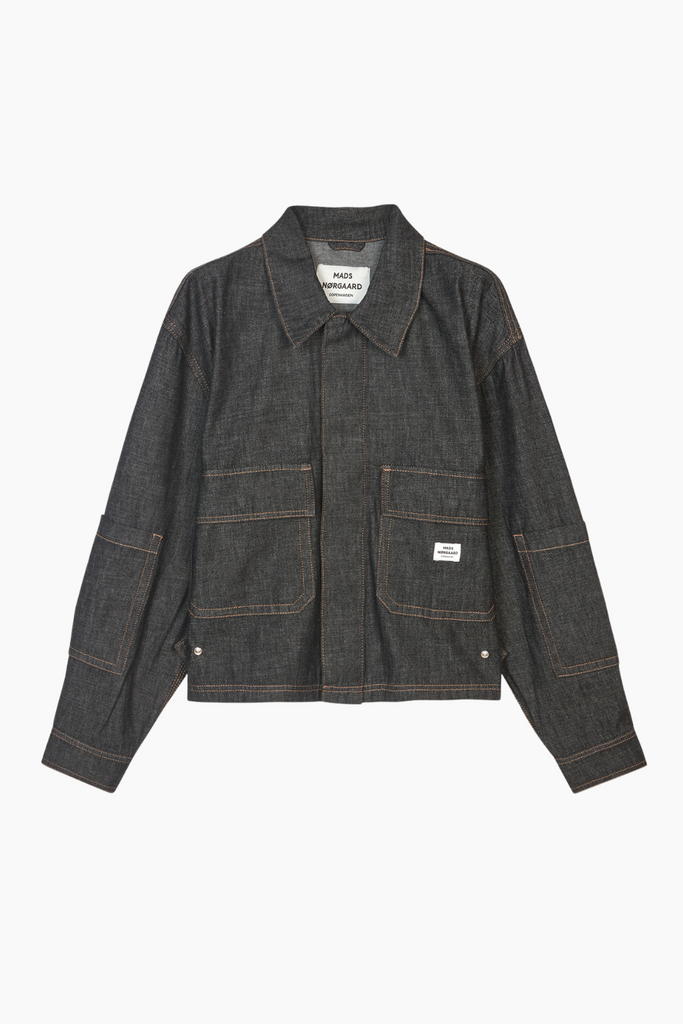 Soft Denim Soleil Jacket - Black Melange - Mads Nørgaard