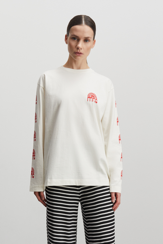 Soft Single Jerry Tee LS - Snow White - Mads Nørgaard