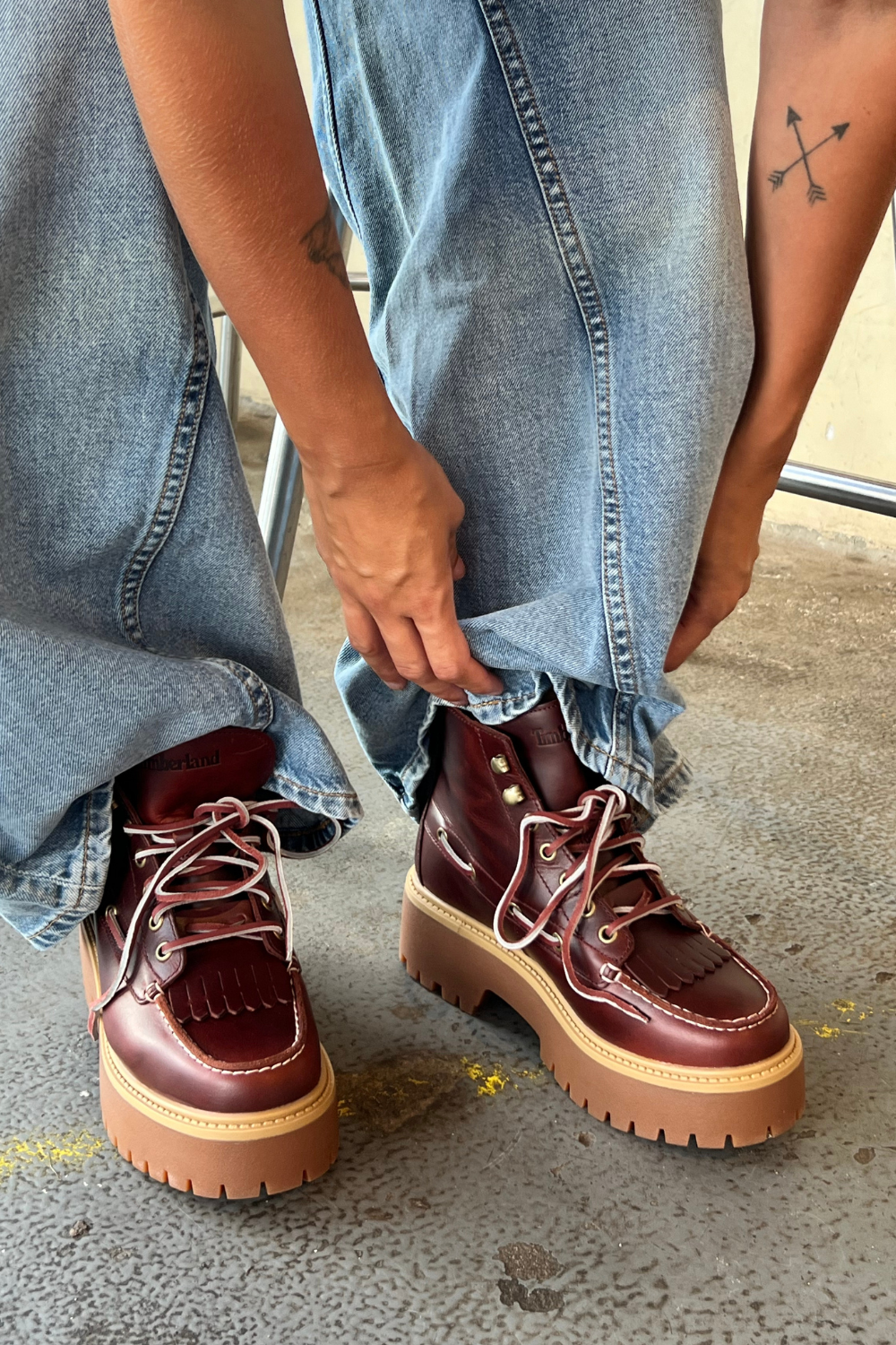 Stone Street Mid Lace Up Boot - Burgundy - Timberland