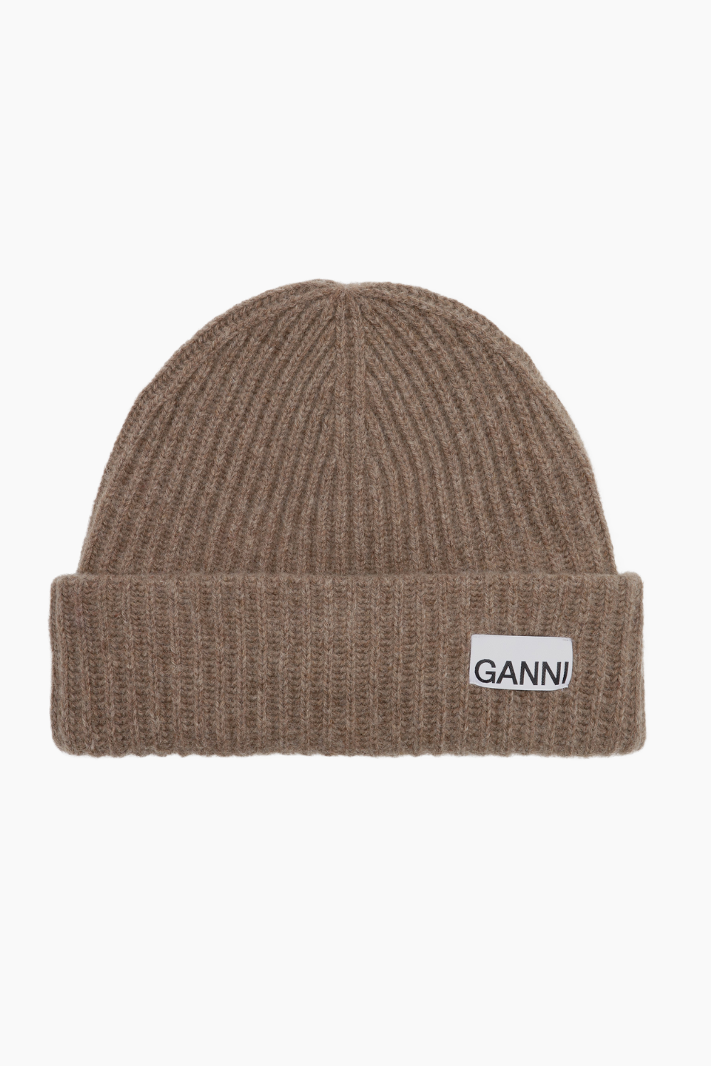 Structured Rib Beanie A6207 - Tiger's Eye - GANNI