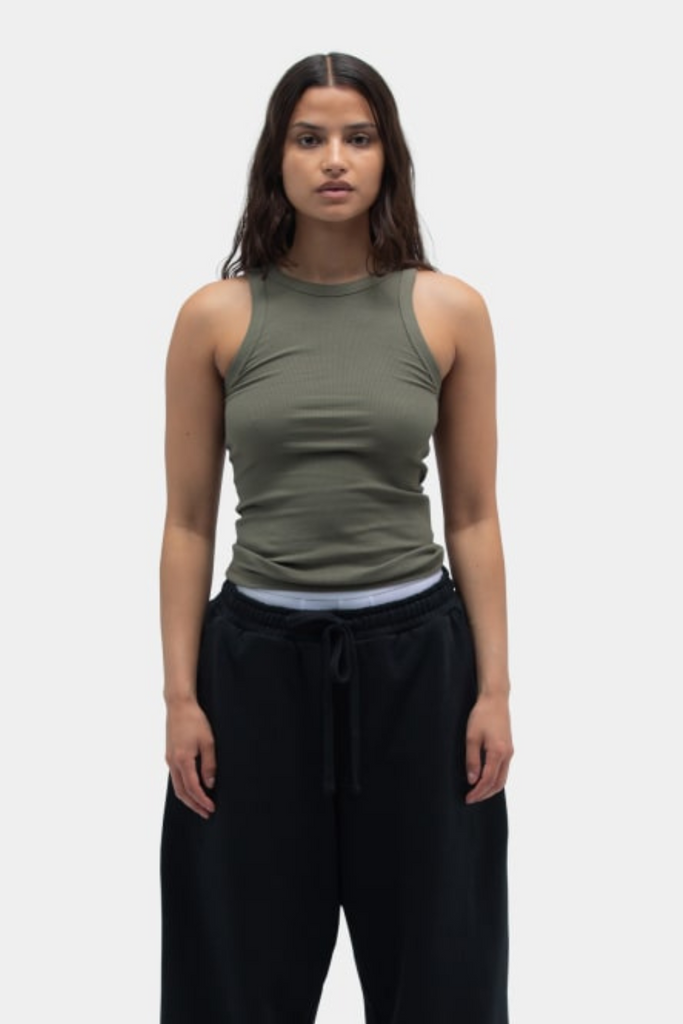 Tank Top Women - Olive Green - bareen