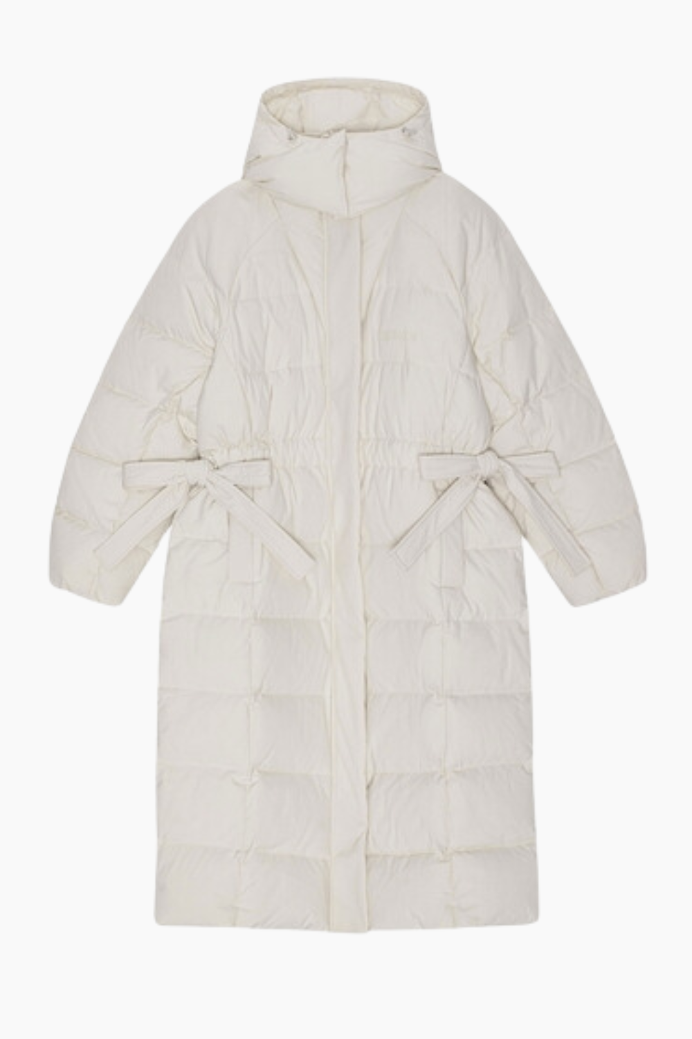 Tech Seersucker Puffer Coat F9689 - Tofu - GANNI