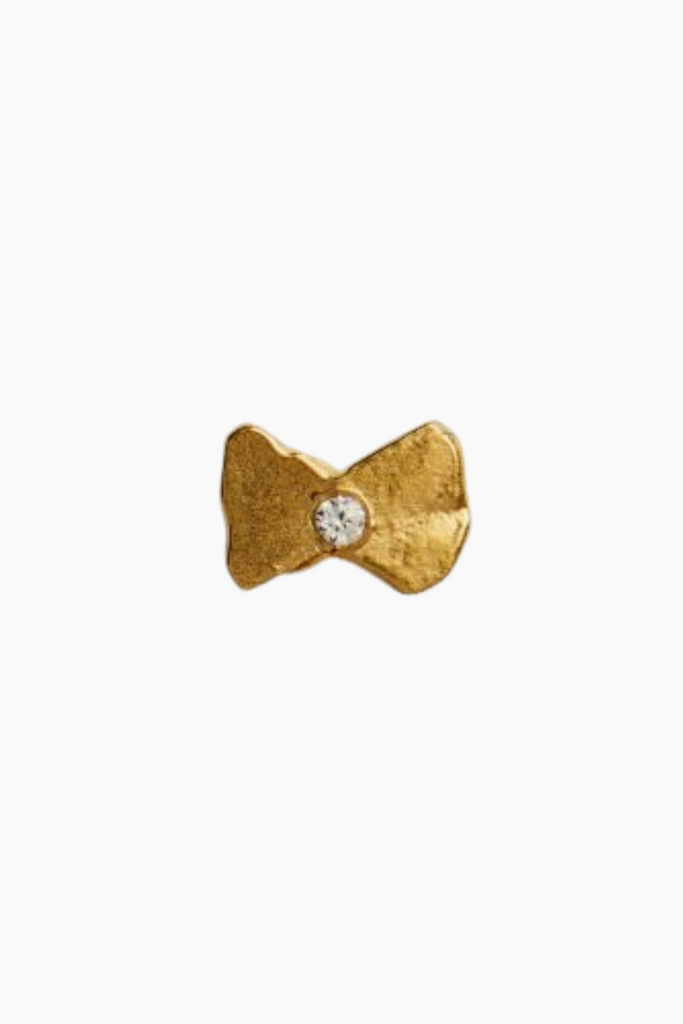 Tres Petit Bow Earring - Gold - Stine A