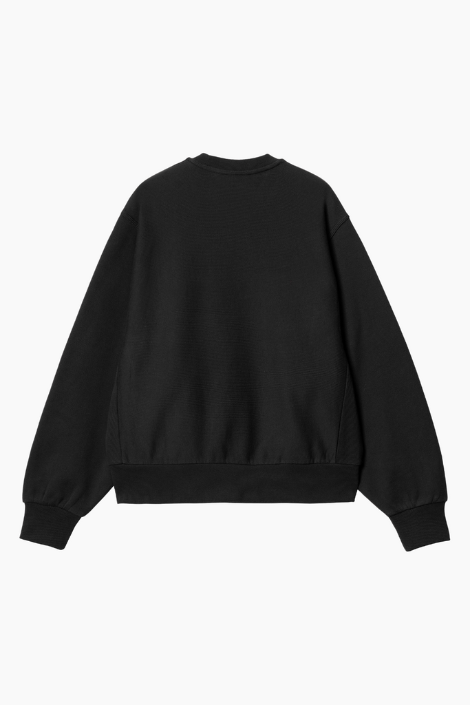 W' American Script Sweat - Black - Carhartt WIP