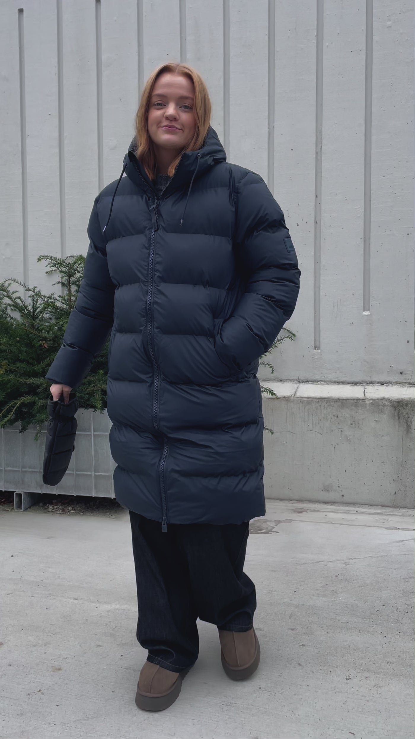 Alta Longer Puffer Jacket W3T4 - Navy - Rains